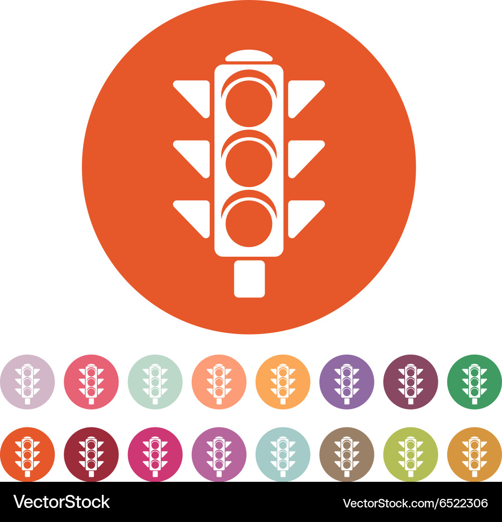 Traffic light icon stoplight and semaphore vector image