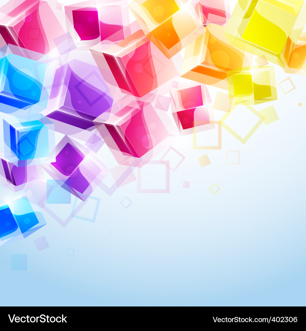 Transparent Cube Background Vector Image