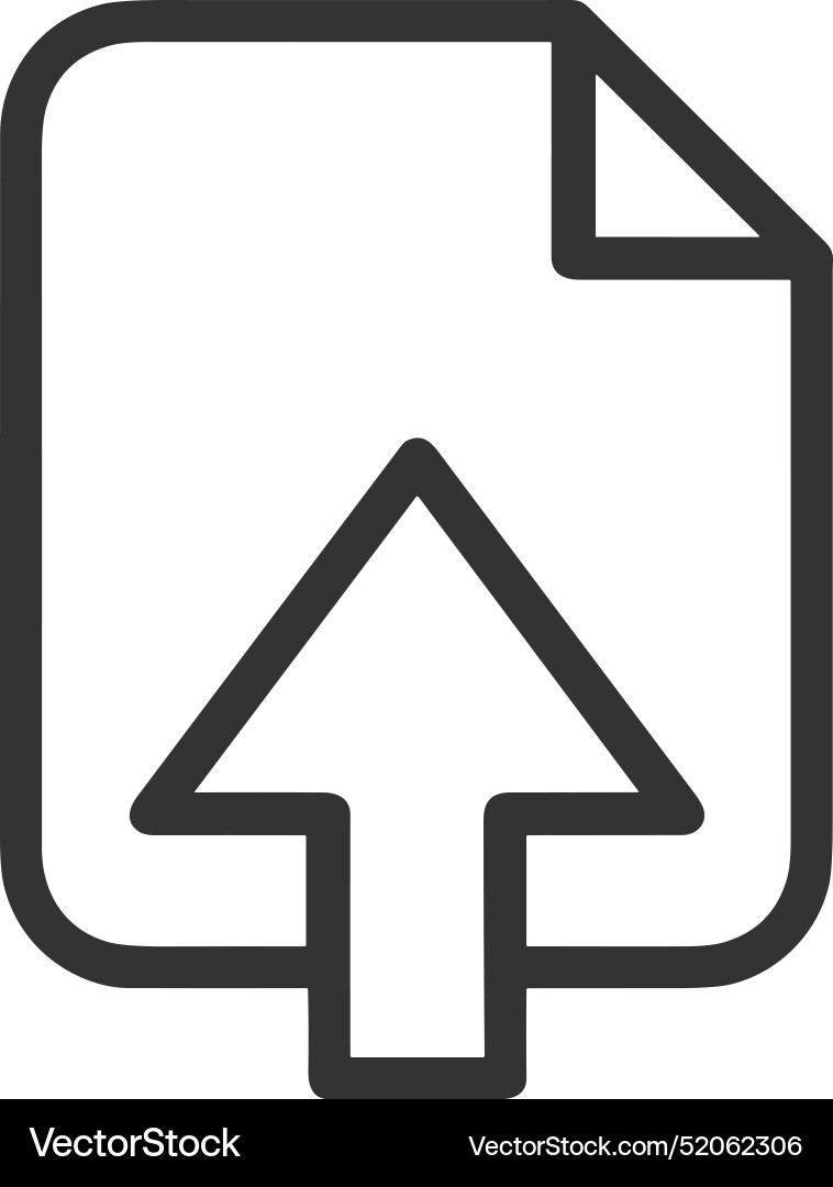 Upload outline icon symbol image Vector Image