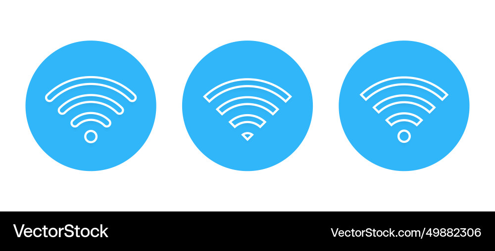 Wifi line icon with shadow Wifi line icon with shadow vector image