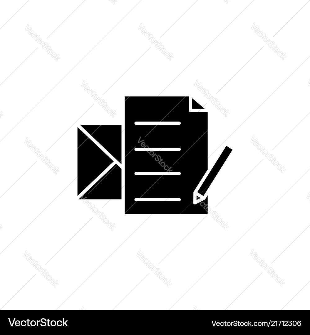 Write a message icon black on white background Write a message icon black on white background vector image