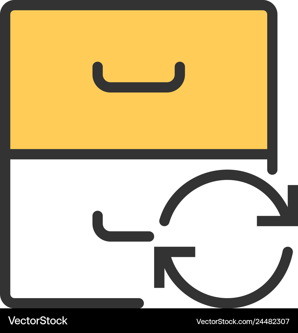 Archive icon design interaction Archive icon design interaction vector image