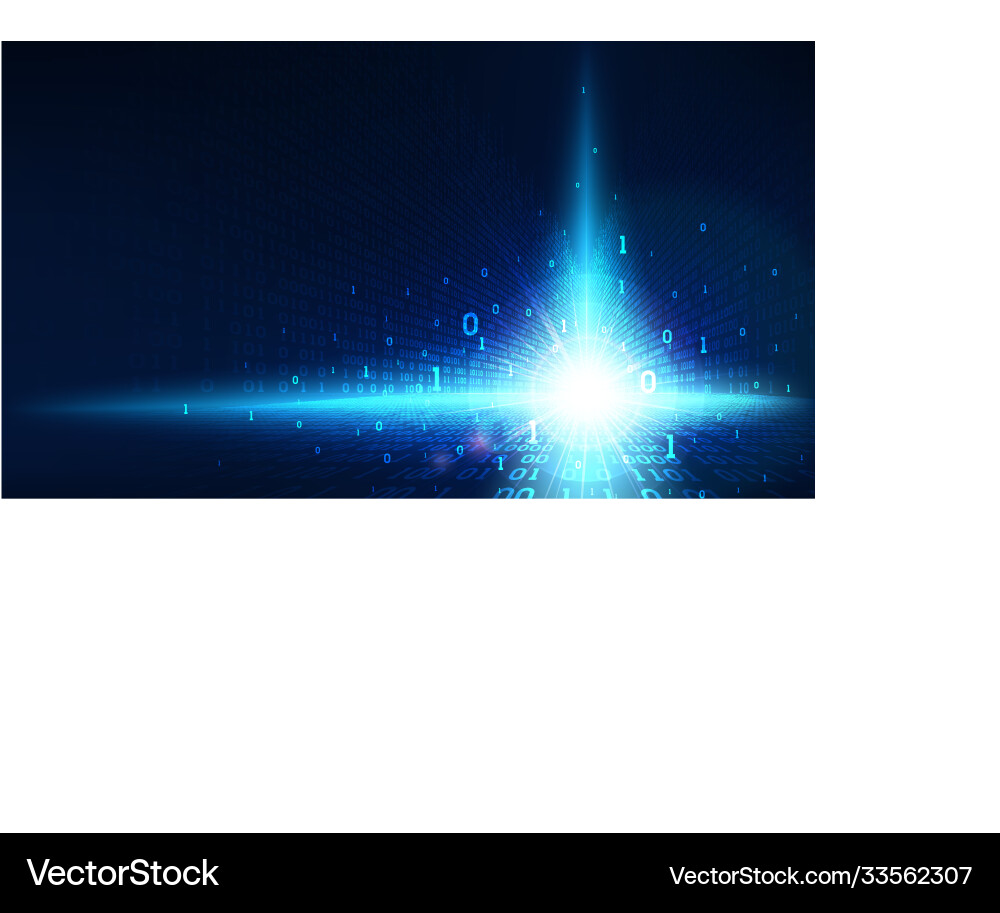 Binary code in abstract futuristic cyberspace Binary code in abstract futuristic cyberspace vector image