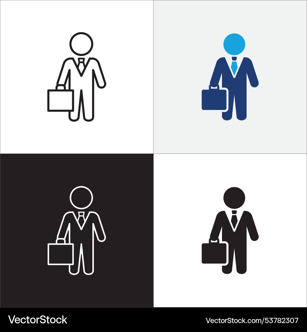 Businessman icon business woman icons Businessman icon business woman icons vector image