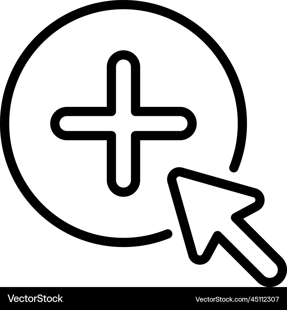 Click to add icon vector image
