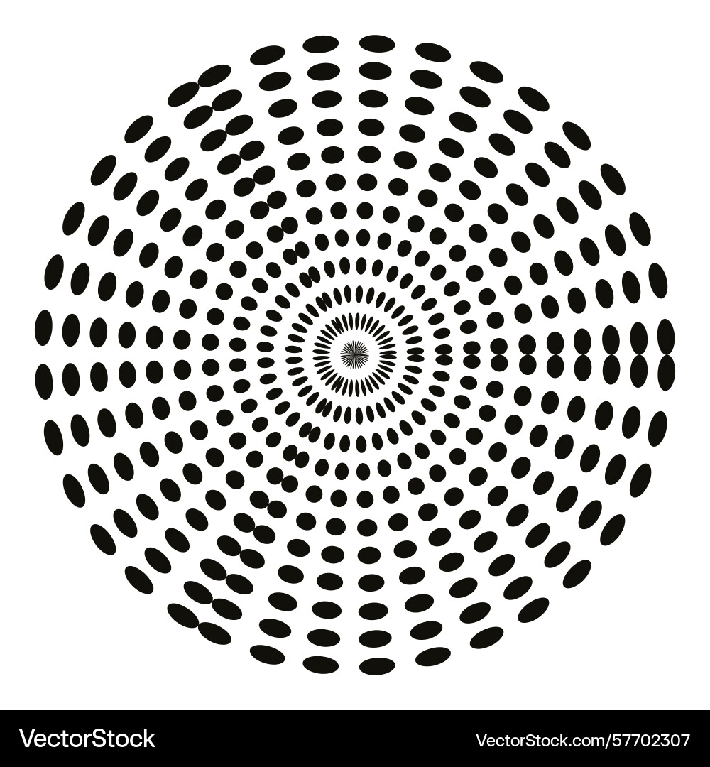Concentric circle pattern abstract optical black Concentric circle pattern abstract optical black vector image