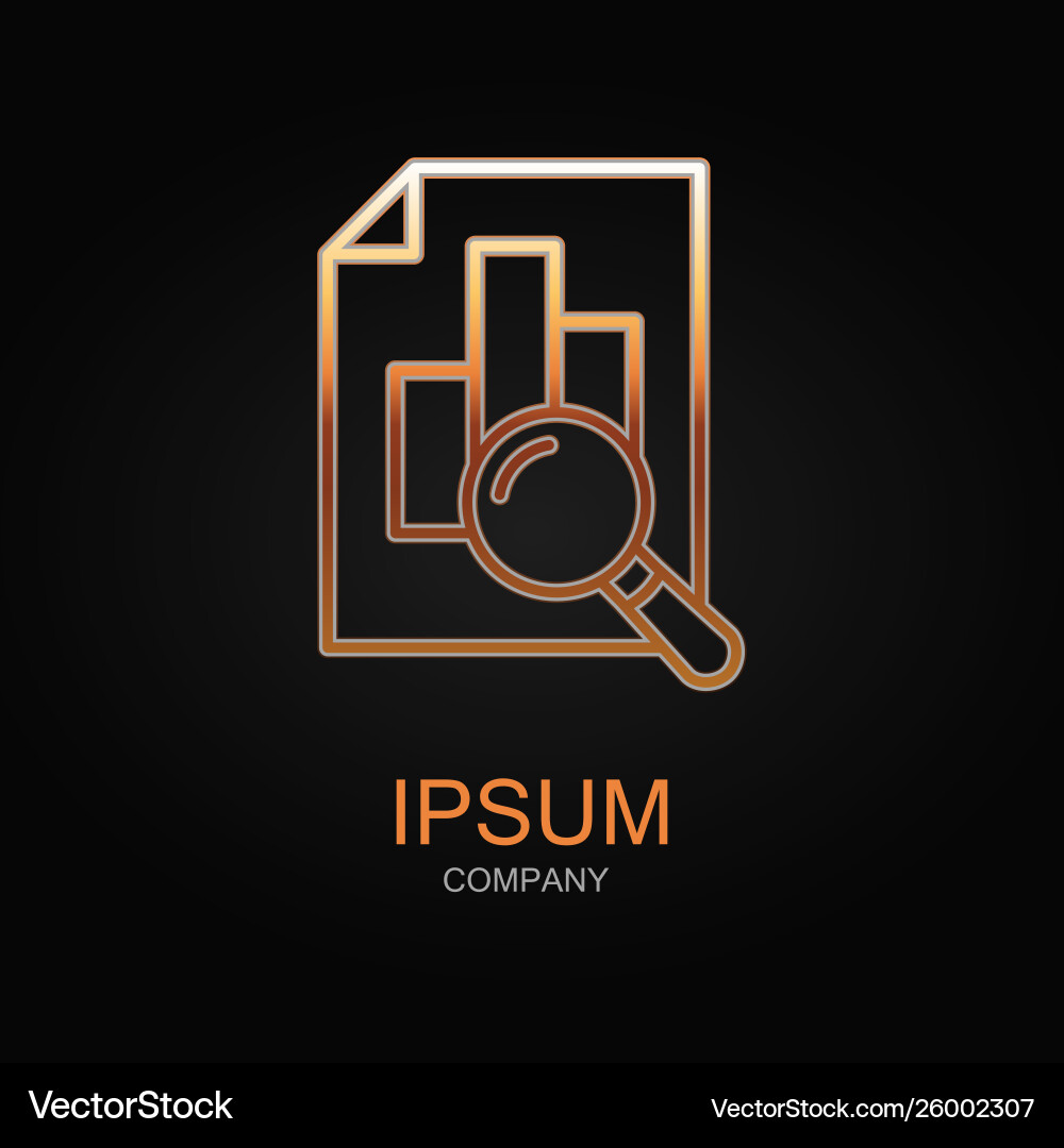 Data analysis icon design logo element Data analysis icon design logo element vector image