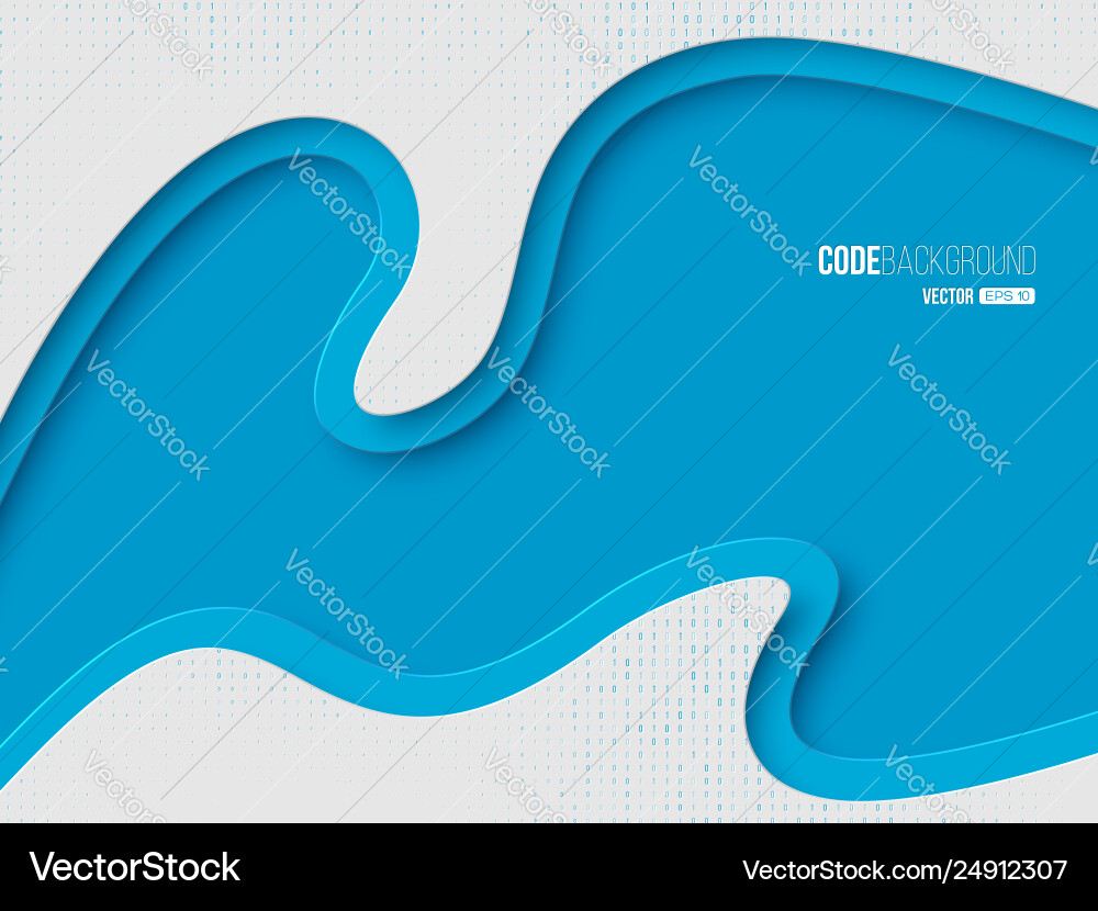 Digital Binary Code Background Vector Image