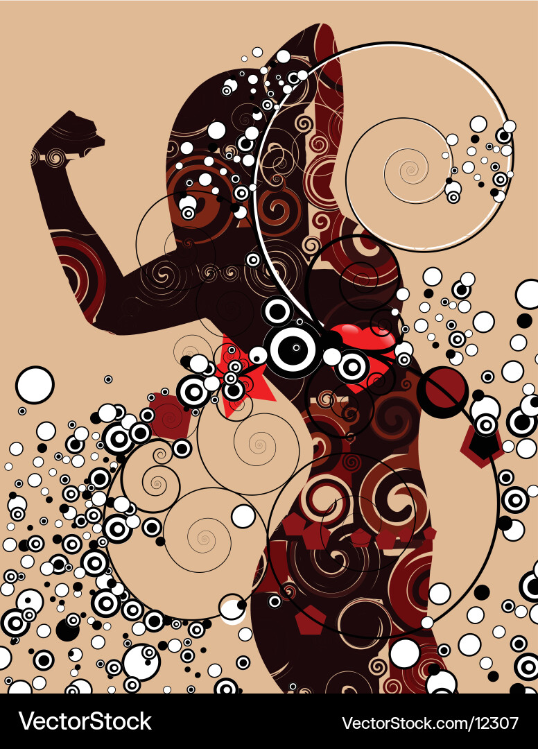 Dynamic Silhouette - Circular Pattern vector image