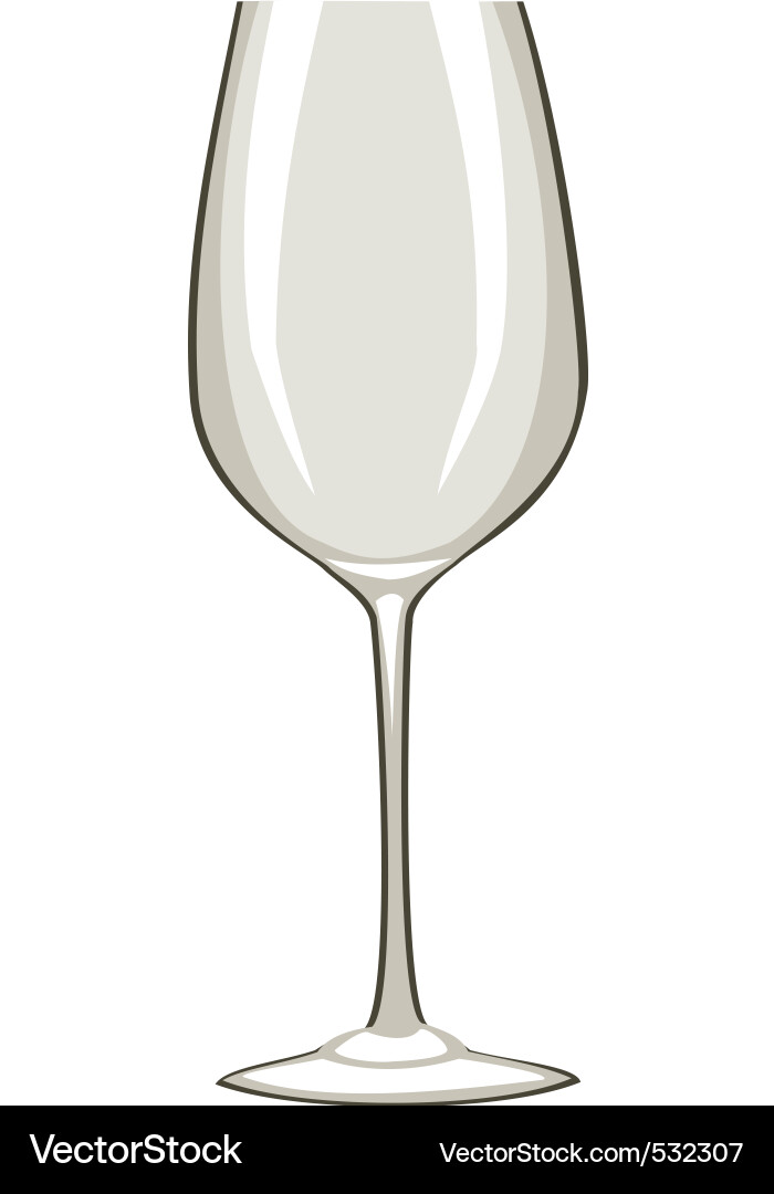 Empty wine glass Royalty Free Vector Image - VectorStock