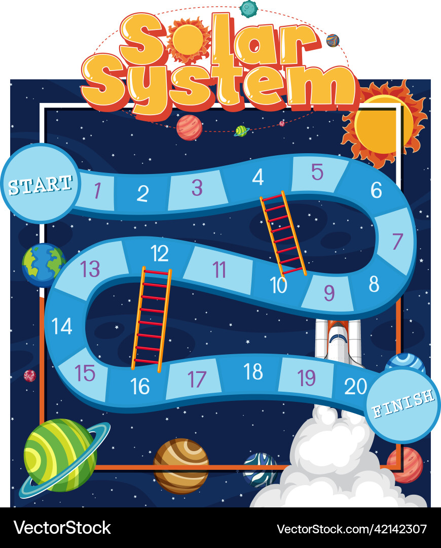 Game template with space theme background Game template with space theme background vector image