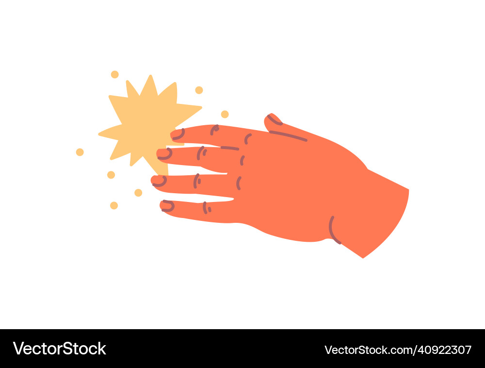 Hand with object concept Hand with object concept vector image