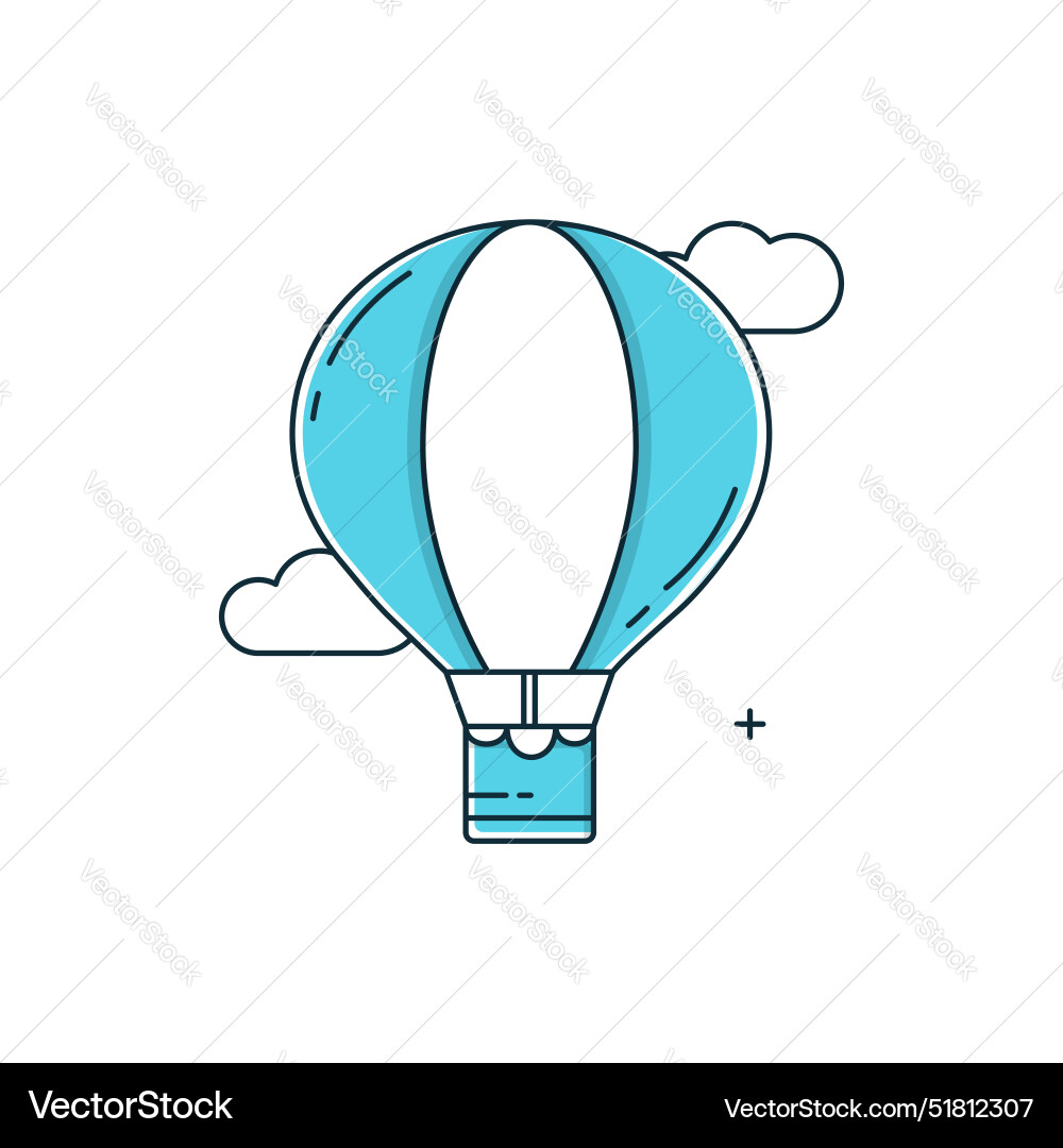 Hot air balloon ride adventure Royalty Free Vector Image