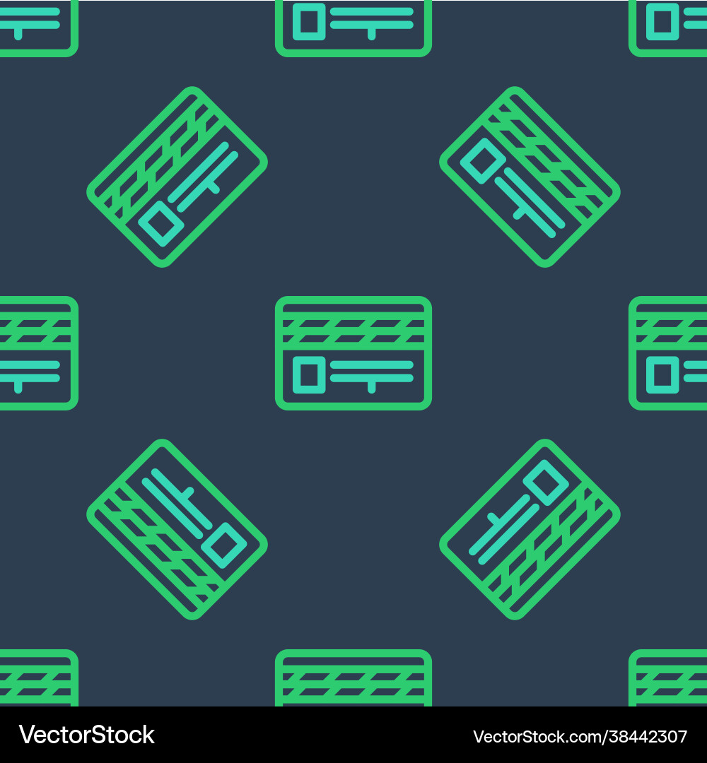 Line movie clapper icon isolated seamless pattern Line movie clapper icon isolated seamless pattern vector image