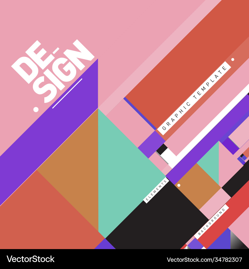 Modern colorful background material design vector image