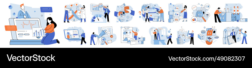 Performance indicator effective management Vector Image