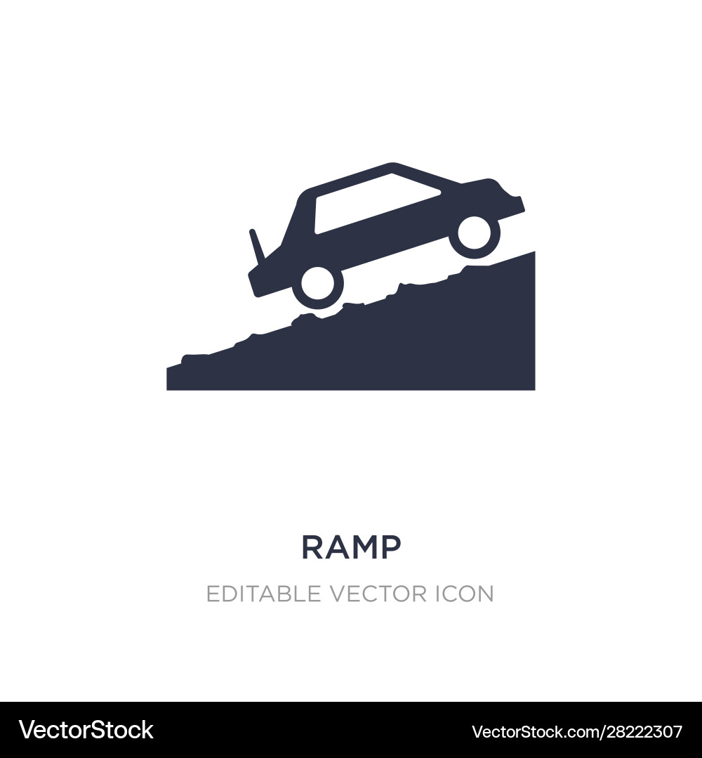 Ramp icon on white background simple element from Ramp icon on white background simple element from vector image