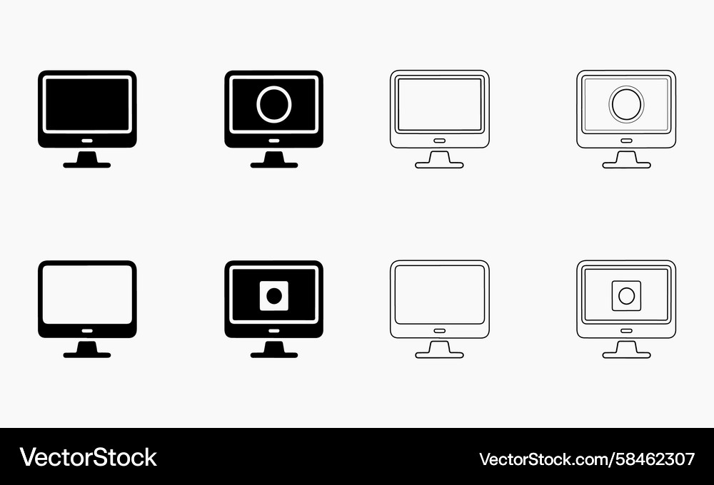 Refresh Icons - Monitor Update Vector Image