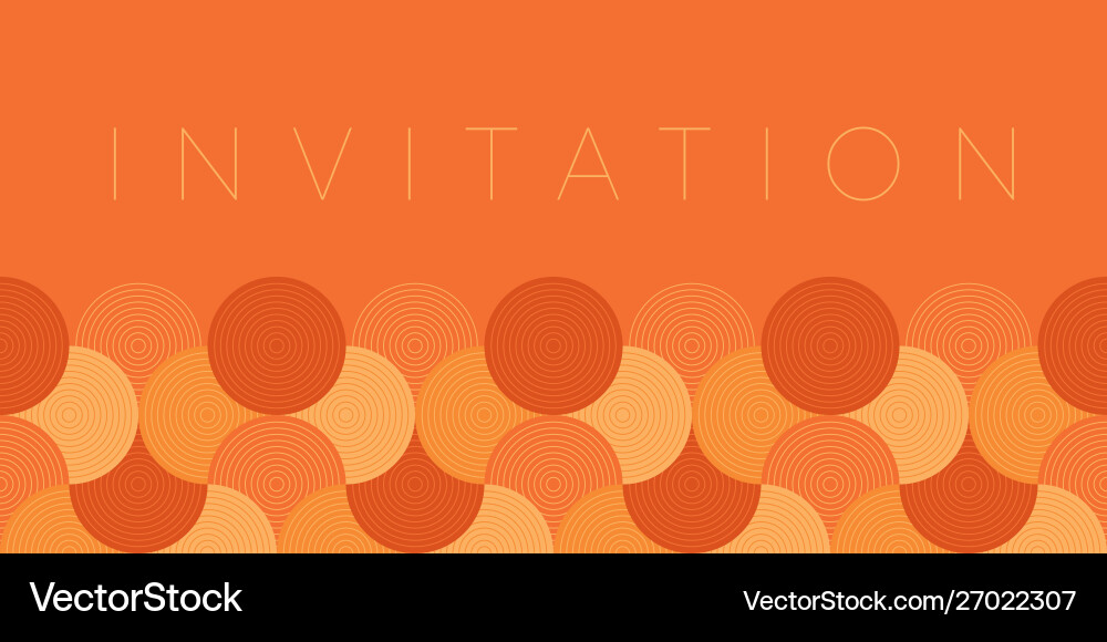 Regular circles and waves pattern for card Vector Image