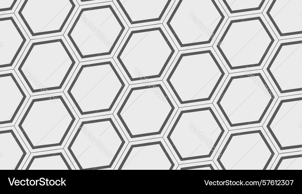 Seamless clean hexagonal grid pattern design vector image