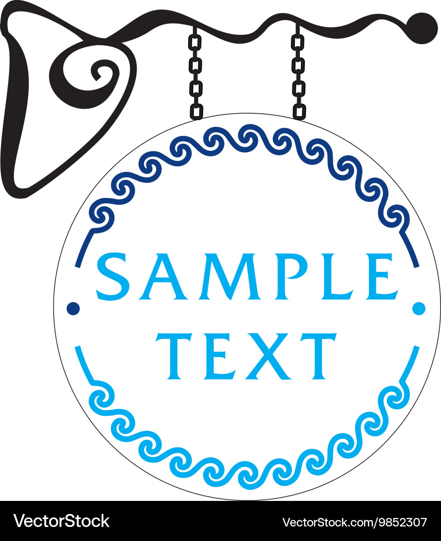 Signboard with forging bracket vector image