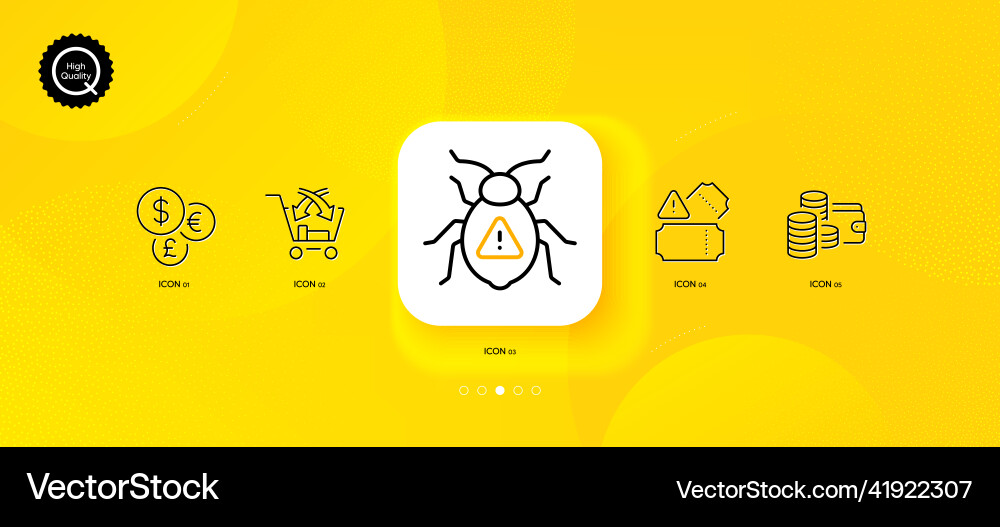 Software bug tickets and money currency minimal Software bug tickets and money currency minimal Vector Image
