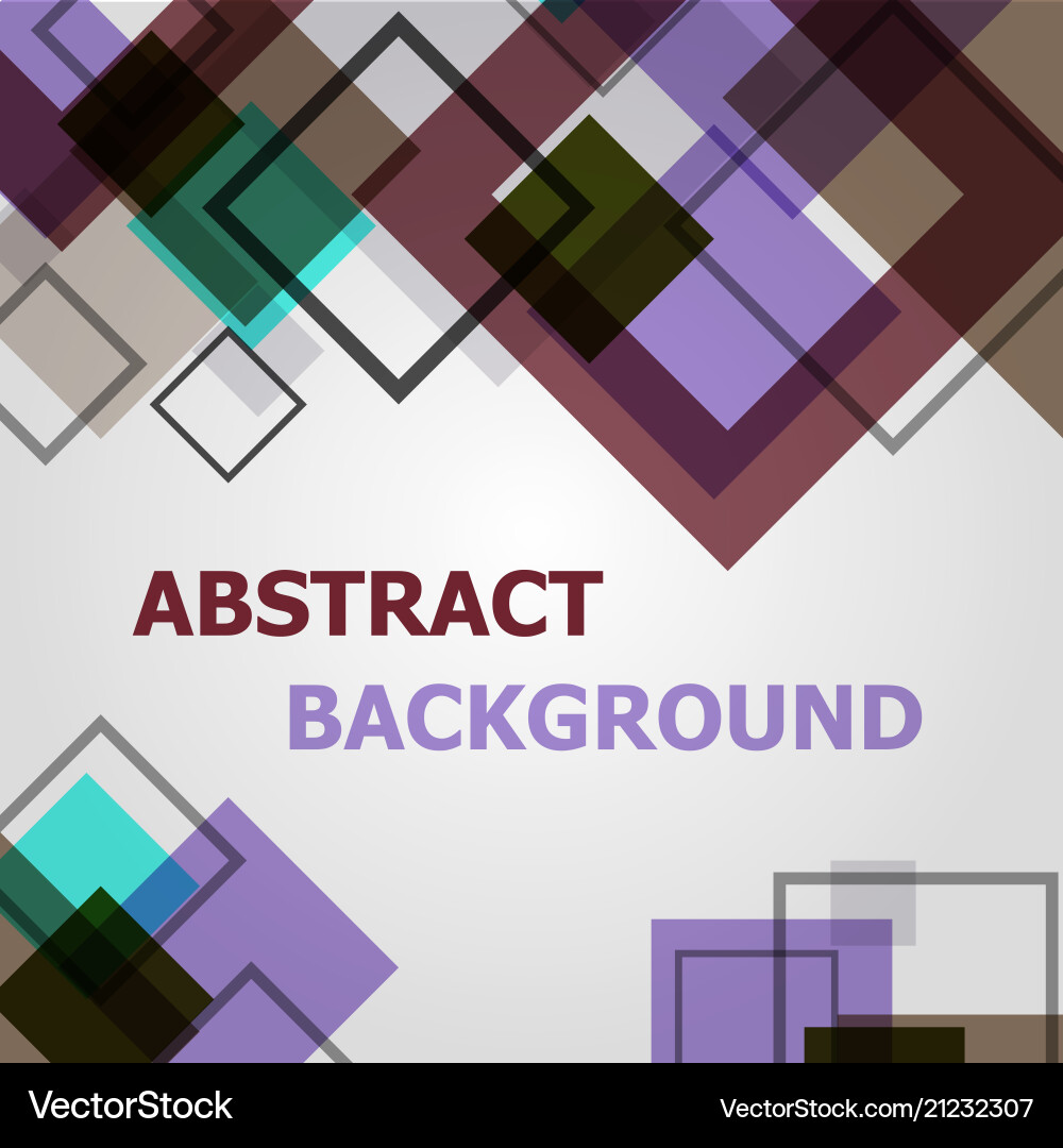 Square geometric pattern design background vector image