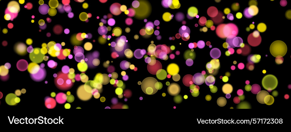 Abstract color shining bokeh isolated Vector Image