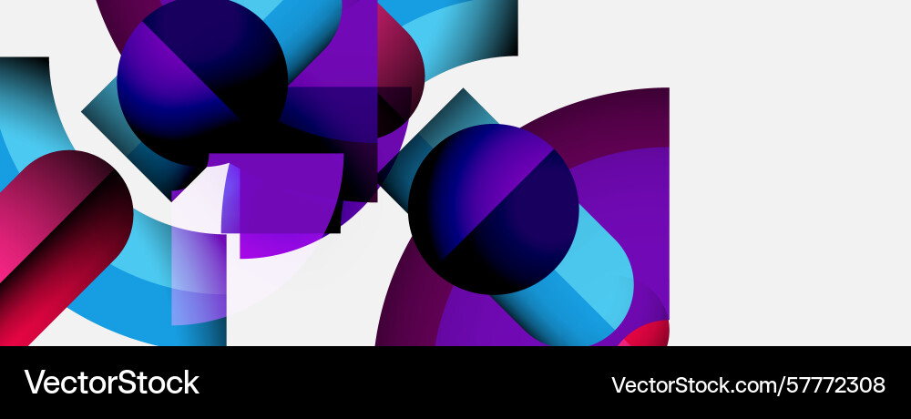 Abstract composition featuring overlapping Abstract composition featuring overlapping Vector Image