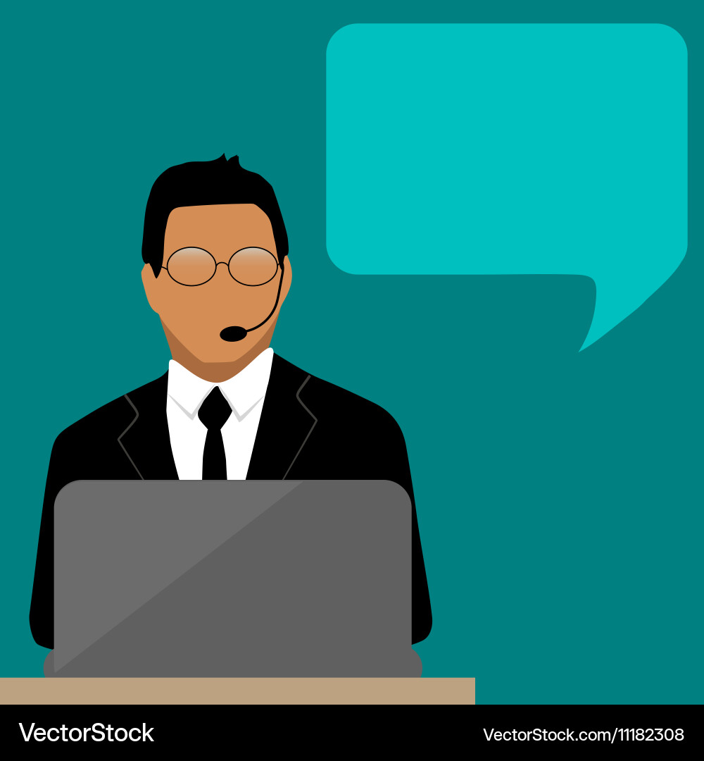 Call center operator Vector Image