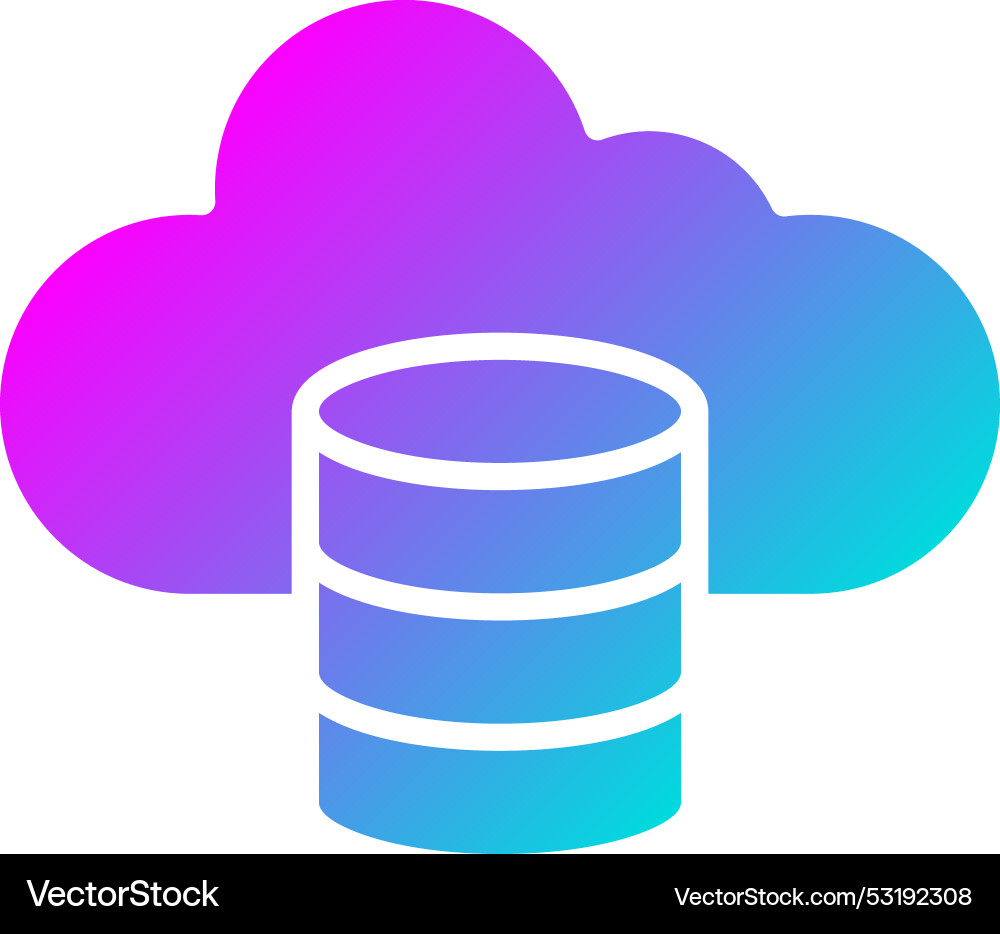 Cloud data icon design vector image