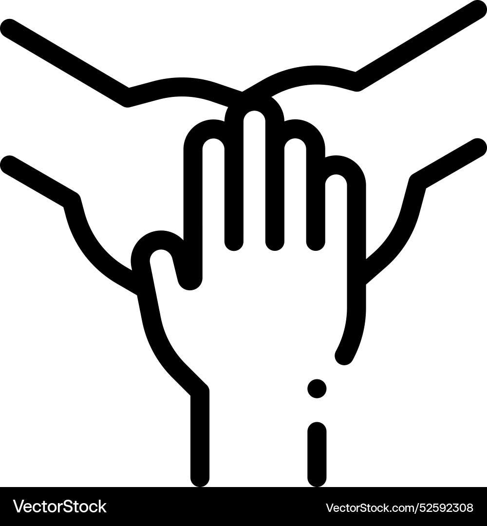 Collaboration icon thin linear style design Vector Image