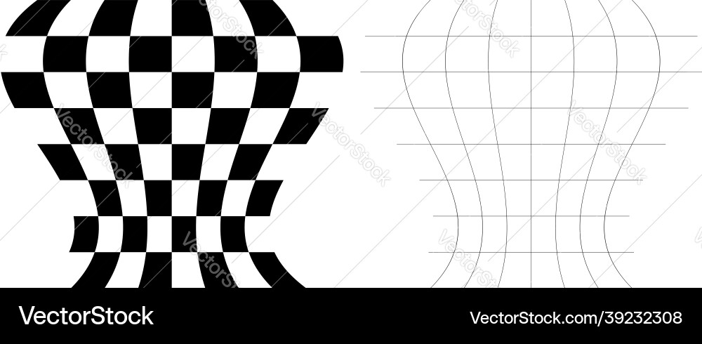 Distorted abstract geometric shape elements Distorted abstract geometric shape elements vector image
