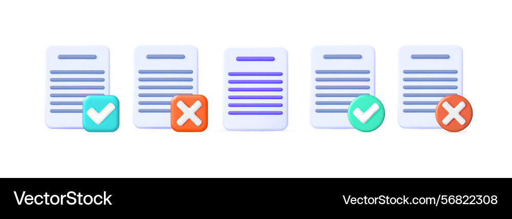 Document processing with check mark Document processing with check mark vector image
