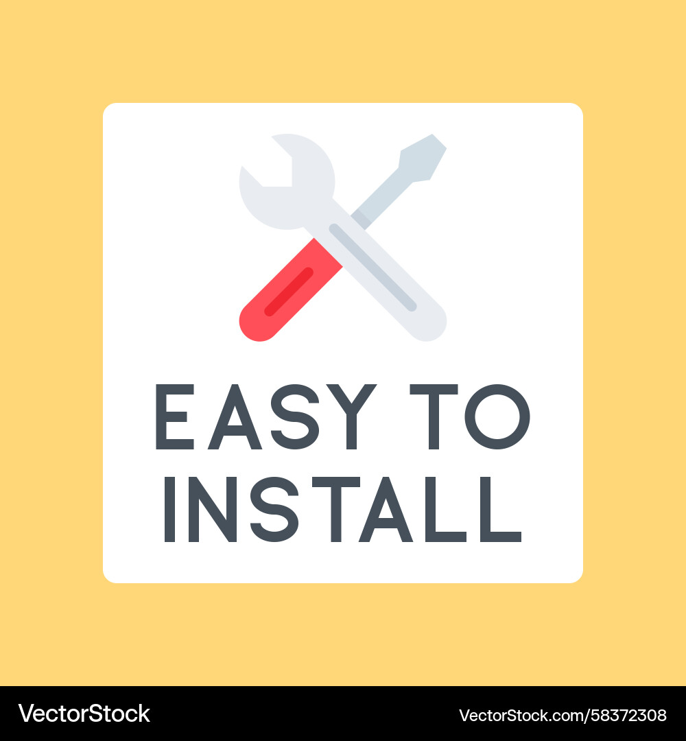 Easy Install Toolkit Icon Vector Image