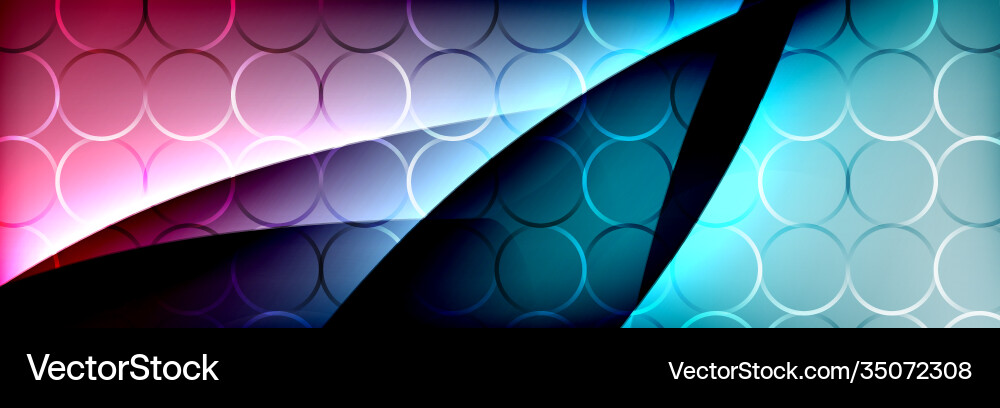 Fluid gradient neon color waves abstract Vector Image
