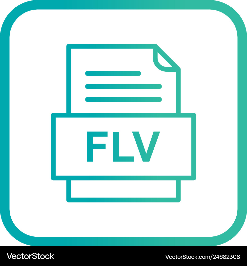 Flv file document icon Vector Image