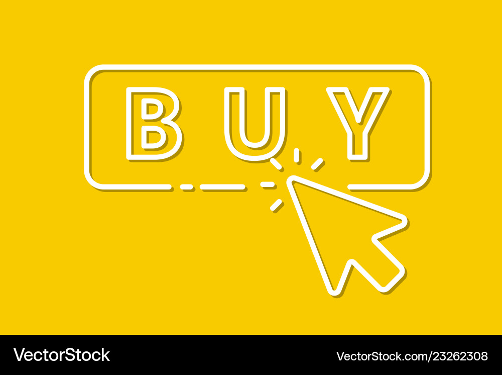 Icon mouse click on buy button Icon mouse click on buy button vector image