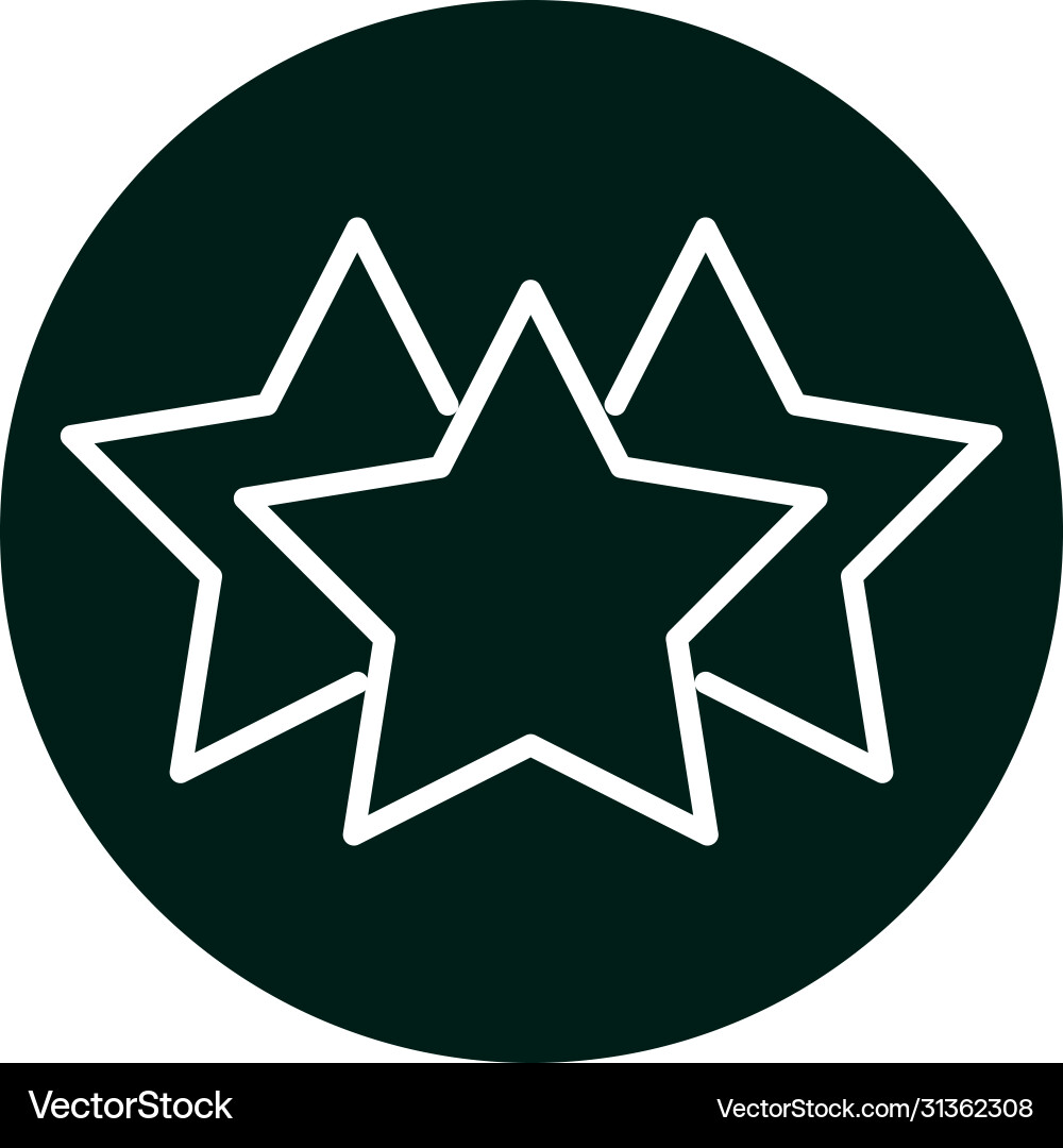 Isolated stars block and line style icon vector image