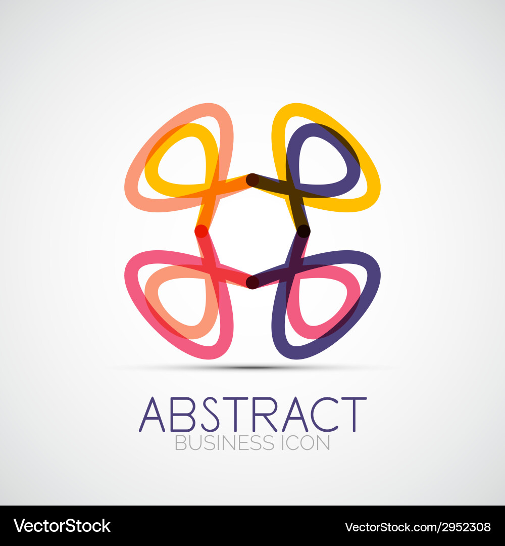 Line design loop logo Vector Image