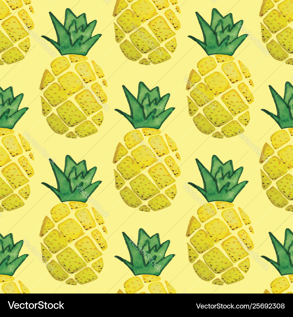 Pineapple seamless pattern repeat tile Pineapple seamless pattern repeat tile Vector Image