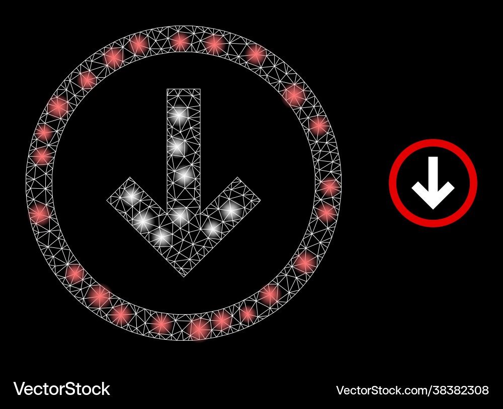 Polygonal wire frame mesh drop down Polygonal wire frame mesh drop down vector image