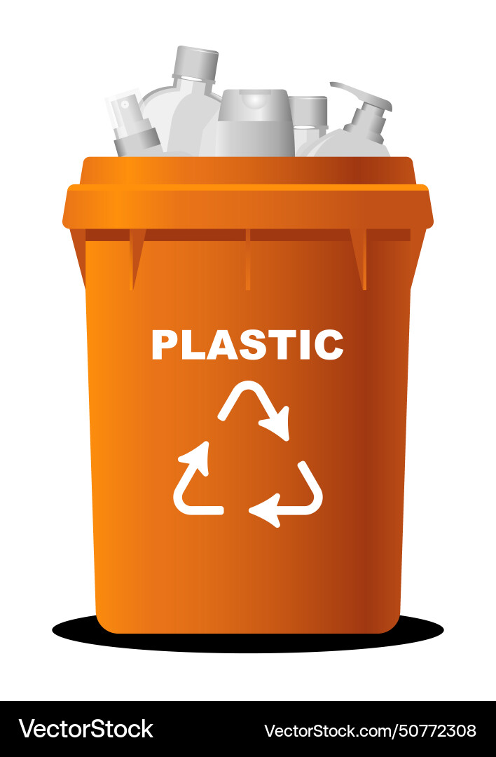 Recycle trash bin plastic Royalty Free Vector Image