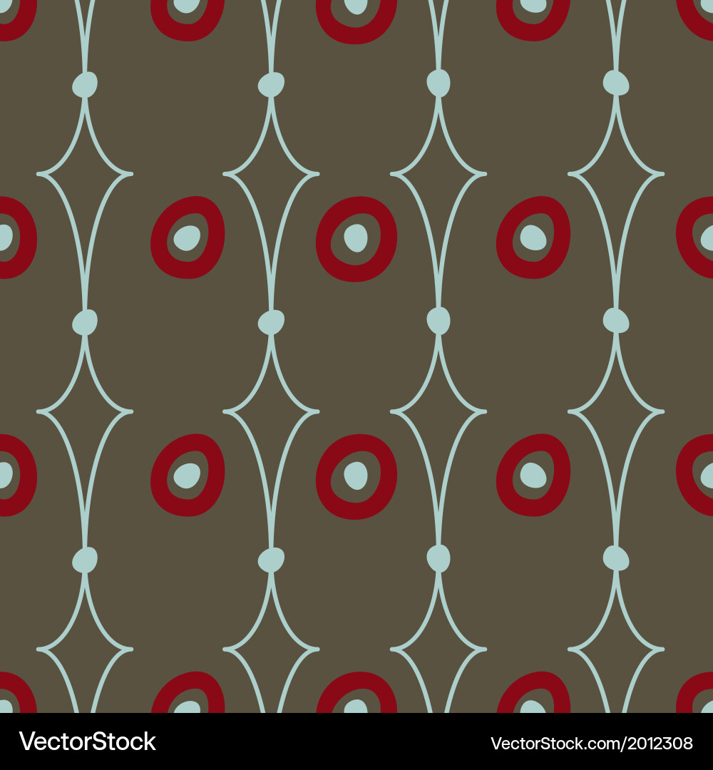 Seamless abstract pattern on brown background Vector Image