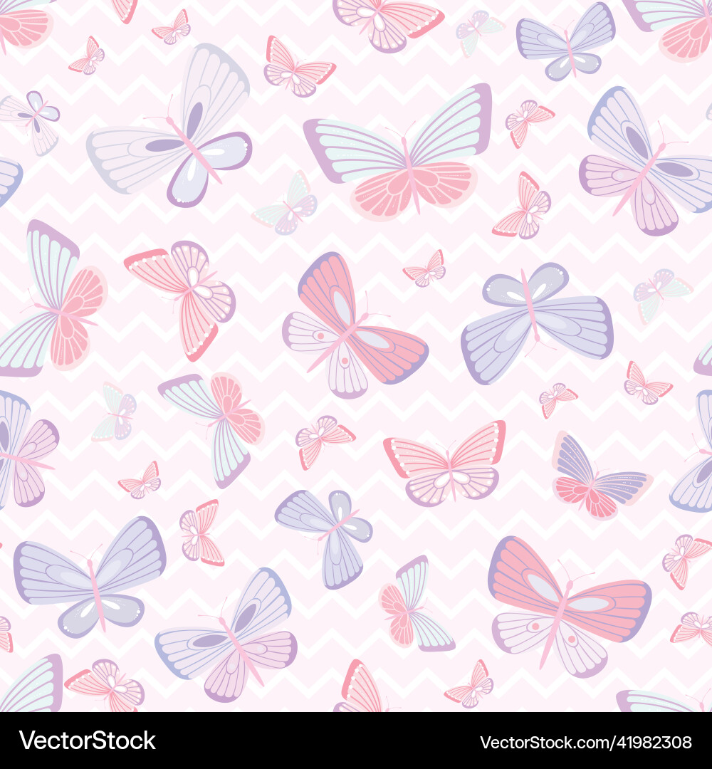 Seamless butterfly repeat pattern background Seamless butterfly repeat pattern background vector image