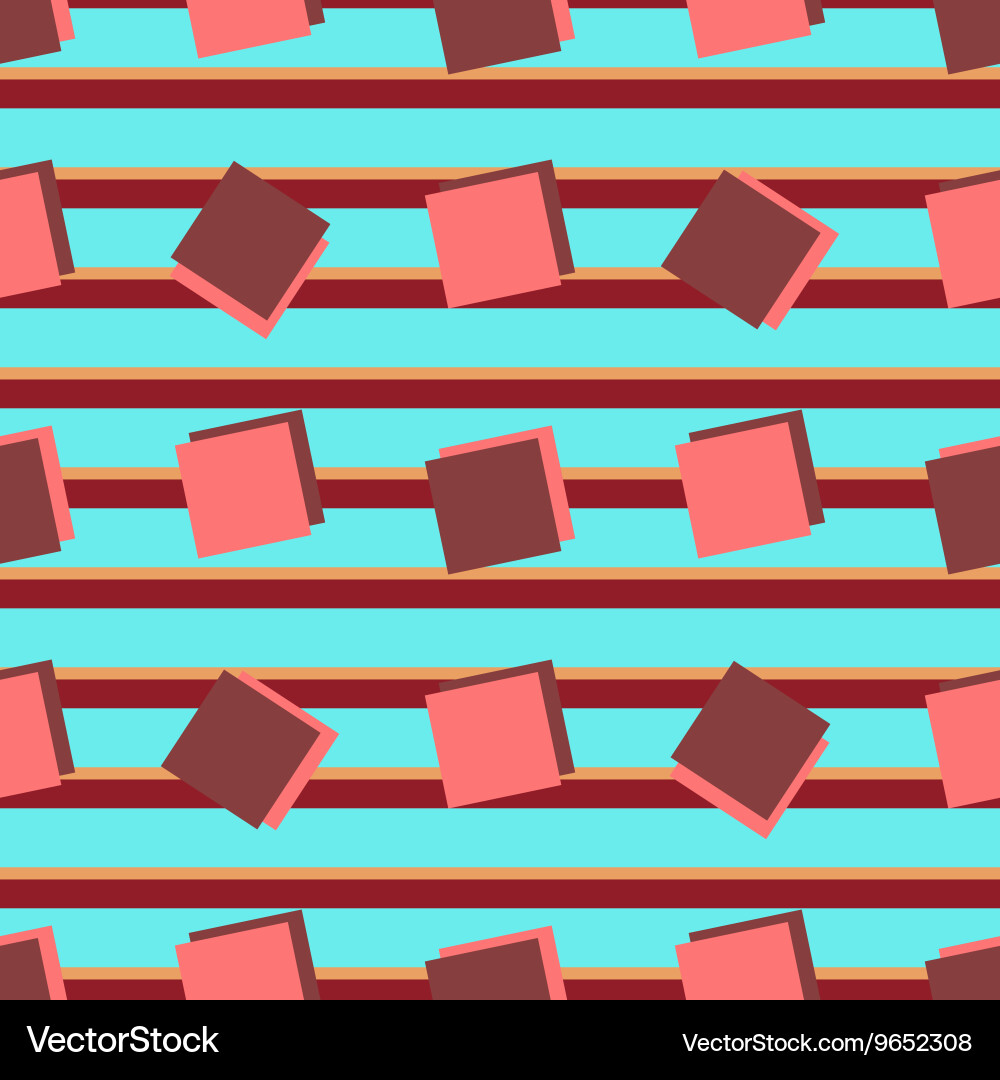 Square seamless pattern vector image