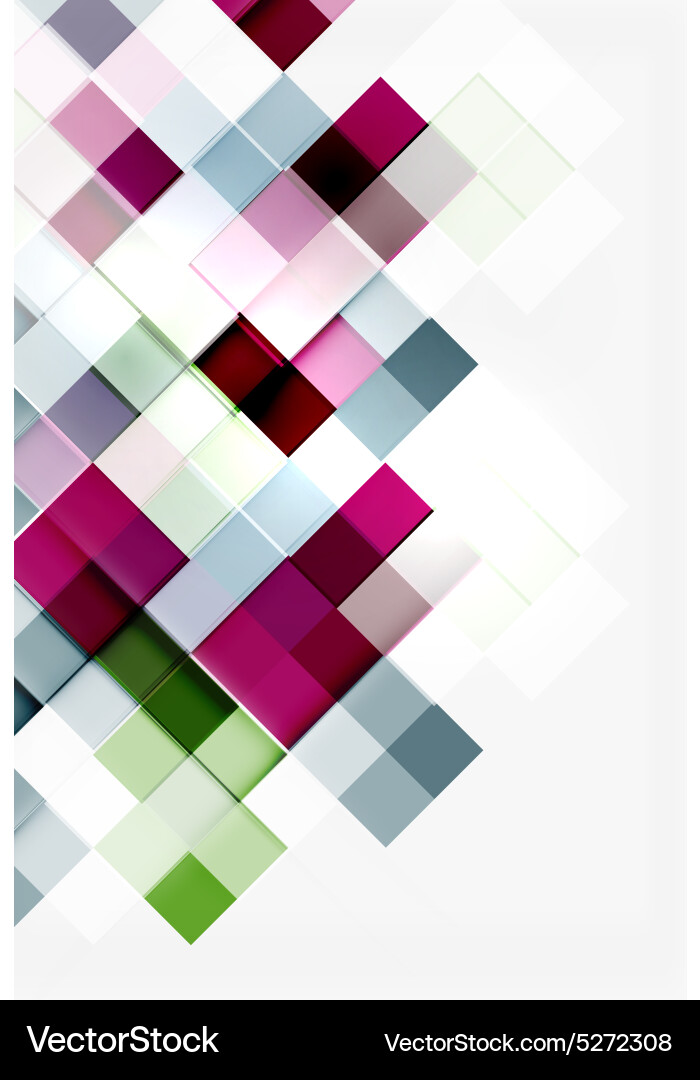 Square shape mosaic pattern design universal Vector Image