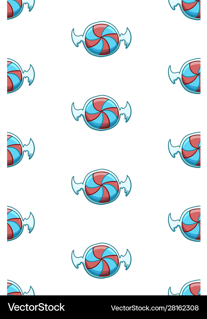 Striped candies in transparent wrapper pattern Striped candies in transparent wrapper pattern vector image