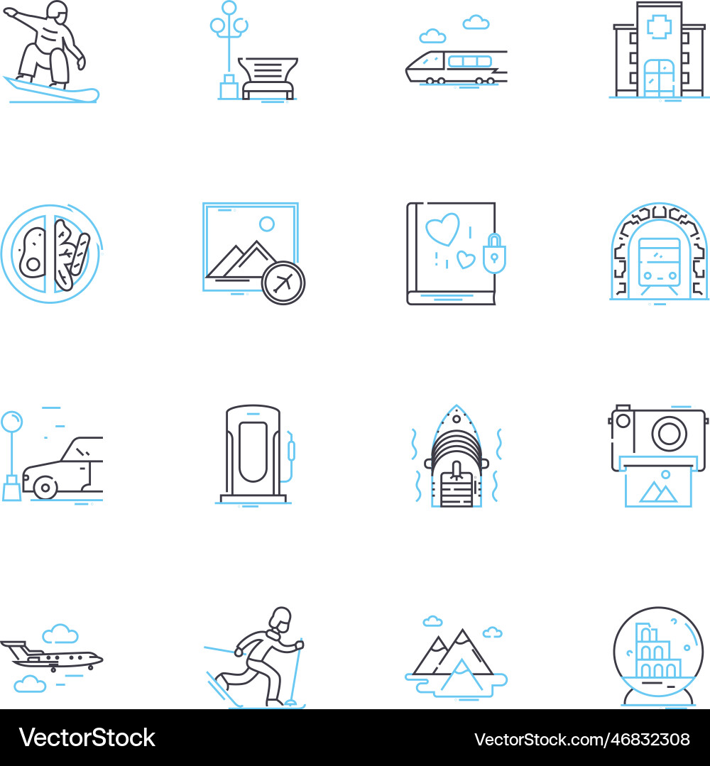 Swift Flug lineare Icons setzen Geschwindigkeit Schnelligkeit Swift Flug lineare Icons setzen Geschwindigkeit Schnelligkeit vektorbild