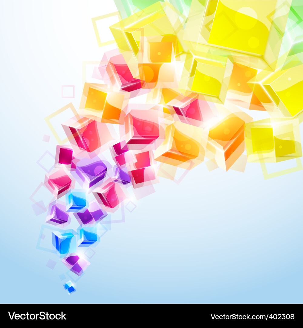 Transparent Cubes Background Vector Image
